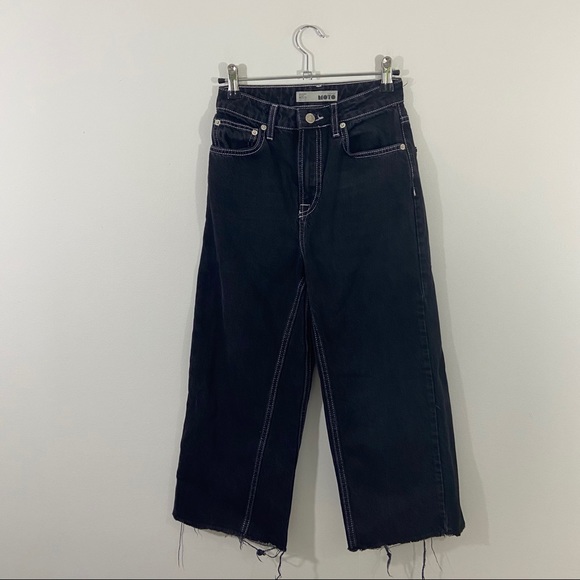 Topshop Denim - Topshop Moto 90s Style High Rise Crop Jeans